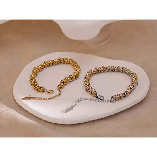 Yhpup Stainless Steel Chain Thick Bangle Bracelet Waterproof Jewelry Statement Metal браслеты на руку женкие Girls Gift