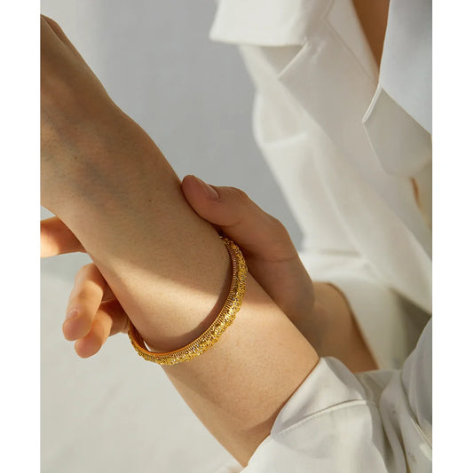 Yhpup Stainless Steel Star Moon Sun Cuff Bracelet Bangle 18K Gold Color High Quality Waterproof Zircon Charm Trendy Chic Jewelry