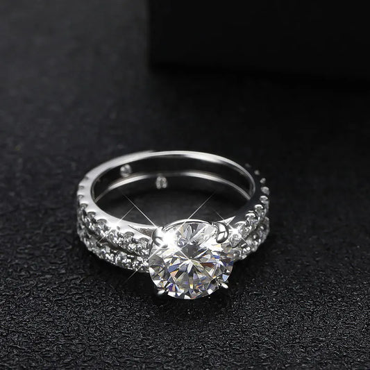 Anel Noivado Moissanite