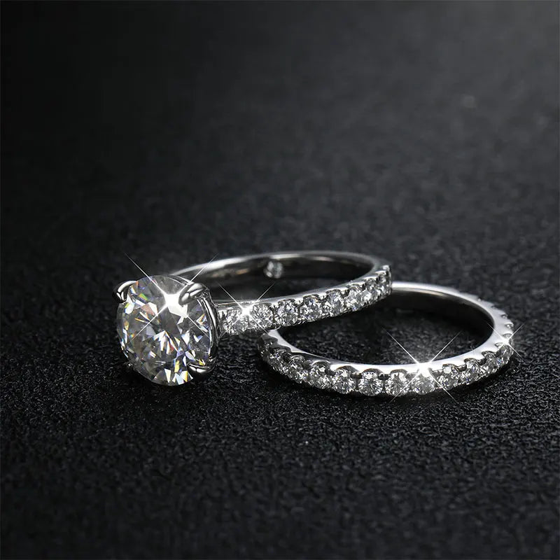 Anel Noivado Moissanite