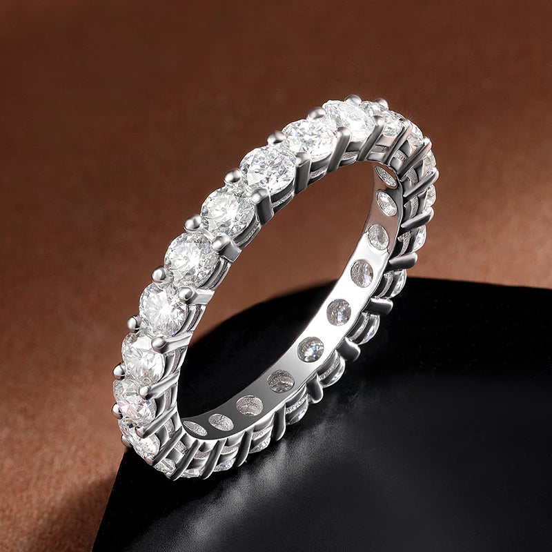 Meia Aliança Moissanite