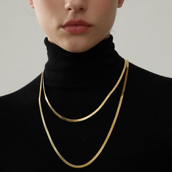 Colar Triplo Fio folheado em ouro 18k