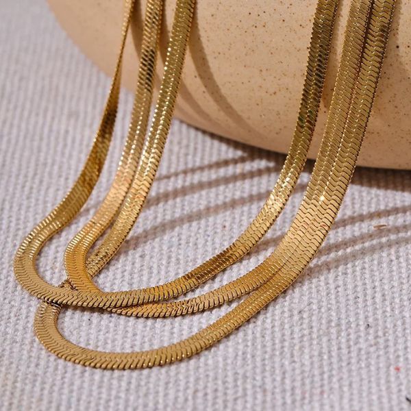 Colar Triplo Fio folheado em ouro 18k
