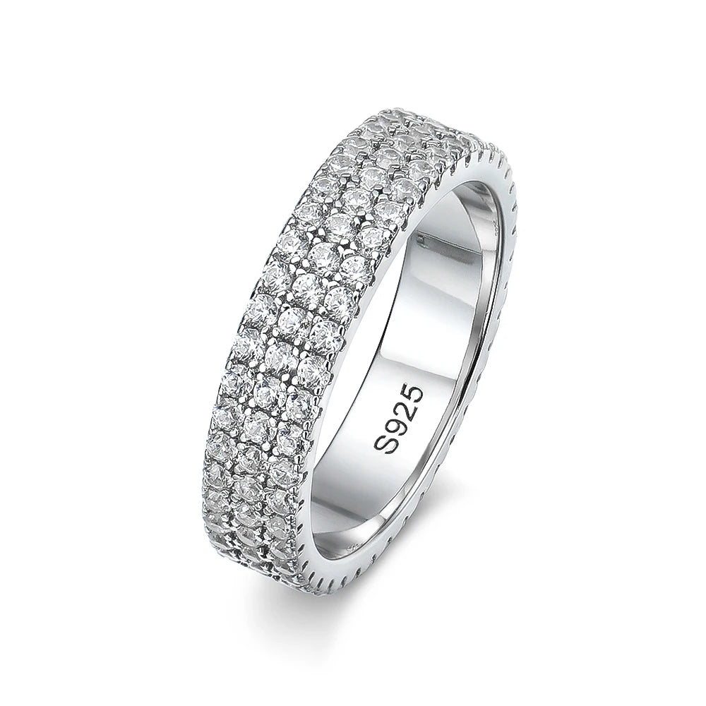 Anel Triplo Moissanite