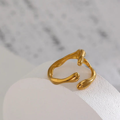 Anel Irregular, folheado em ouro 18k