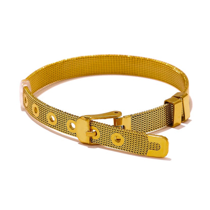 Pulseira Formato Cinto, folheado em ouro 18K