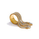 Yhpup Statement Stainless Steel Chain Tassel Finger Ring Adjustable 18K PVD Plated High Quality Charm Stylish Golden Jewelry