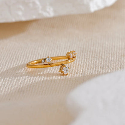Anel Melinda Folheado em Ouro 18K
