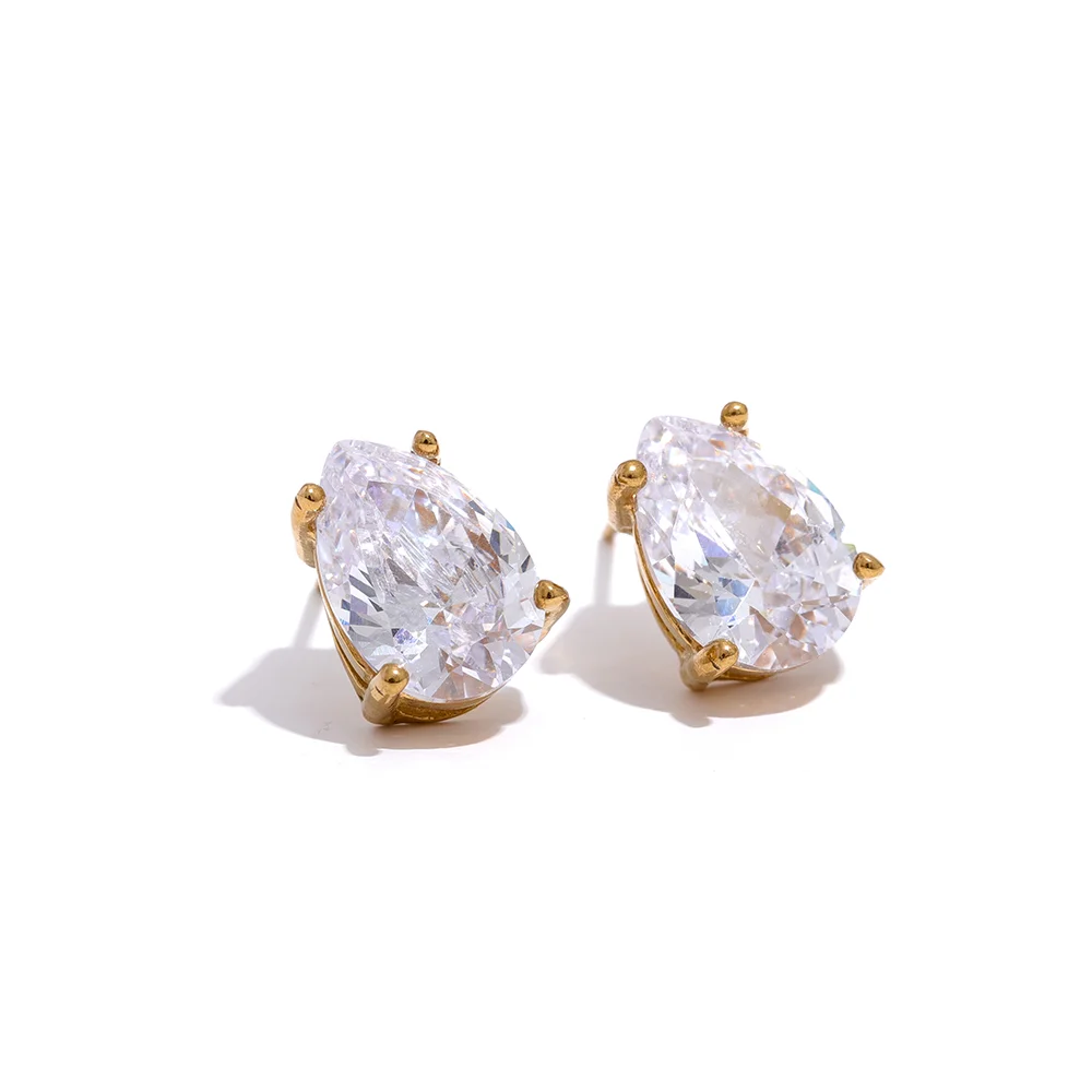 Brinco Cristal Banhado em Ouro 18k