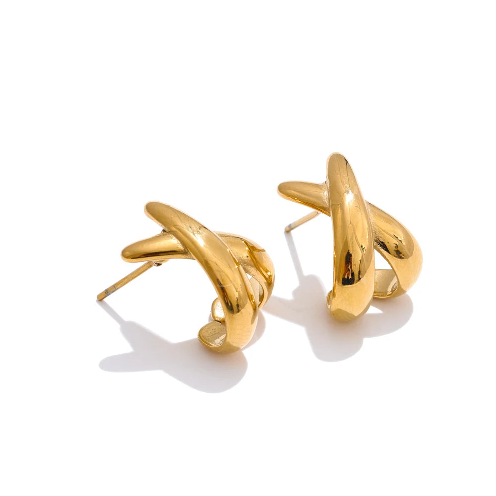 Brinco Riviera Folheado em Ouro 18k