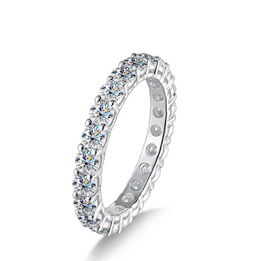 Meia Aliança Moissanite