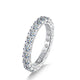 Meia Aliança Moissanite