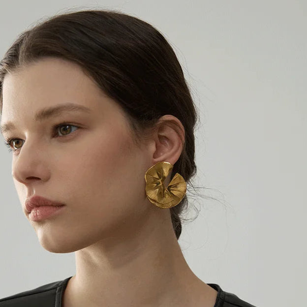 Brinco Ondas, folheado em ouro 18K