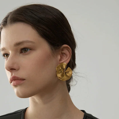 Brinco Ondas, folheado em ouro 18K