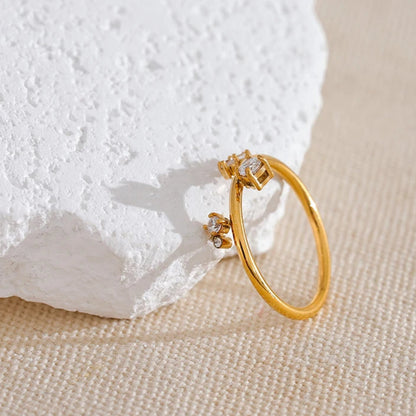 Anel Melinda Folheado em Ouro 18K