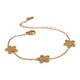 Yhpup Trendy Flower Chain Gold Color Necklace Bracelet Bangle Stainless Steel Summer Jewelry for Women Waterproof Party Gift
