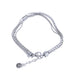 Yhpup Stainless Steel Shiny Cubic Zirconia Layered Chain Stacking Bracelet Bangle Waterproof Women High Quality Fashion Jewelry