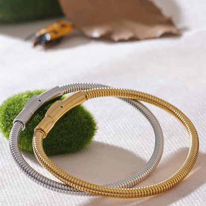 Pulseira Bangle, folheado em ouro 18k
