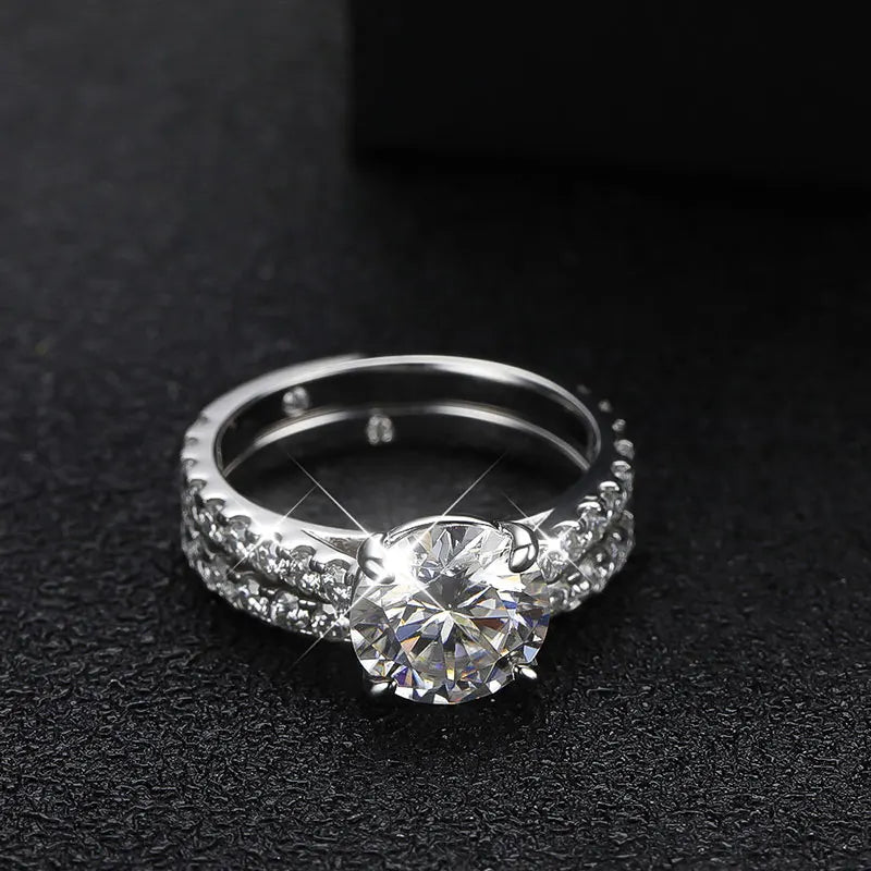 Anel Noivado Moissanite