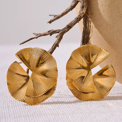 Brinco Ondas, folheado em ouro 18K