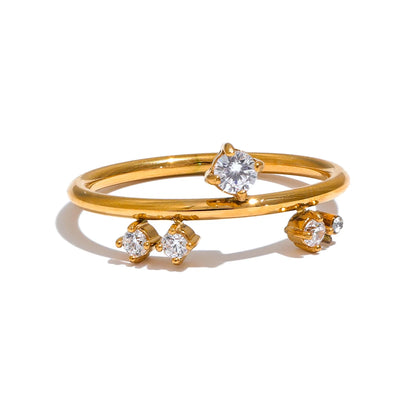 Anel Melinda Folheado em Ouro 18K