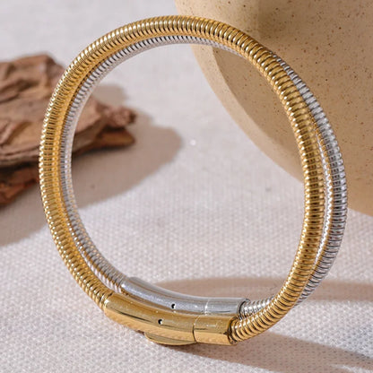 Pulseira Bangle, folheado em ouro 18k