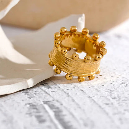 Anel Fashion, folheado em ouro 18k