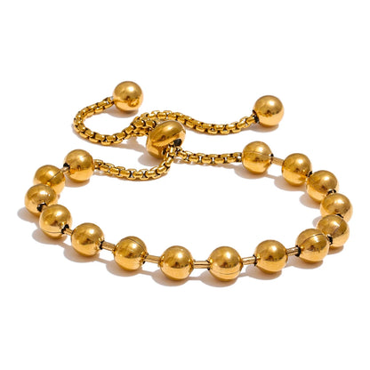 Pulseira de Bolinhas, folheado em ouro 18K