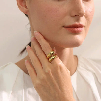 Anel Melissa, folheado em ouro 18K