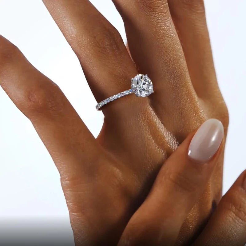 Anel Solitário Moissanite
