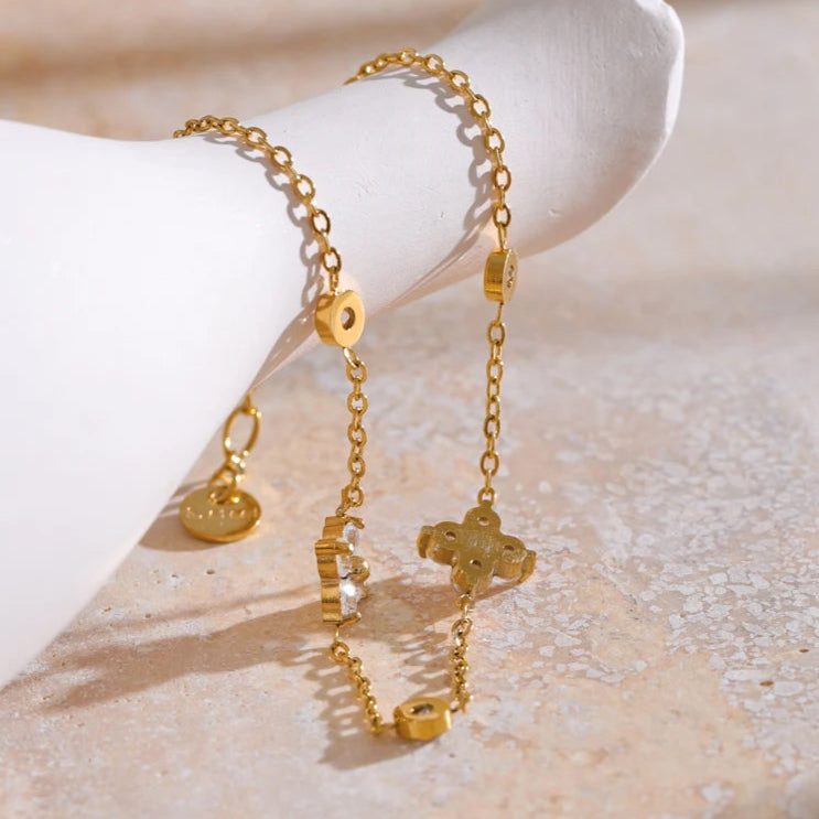 Pulseira com Pingente Flor