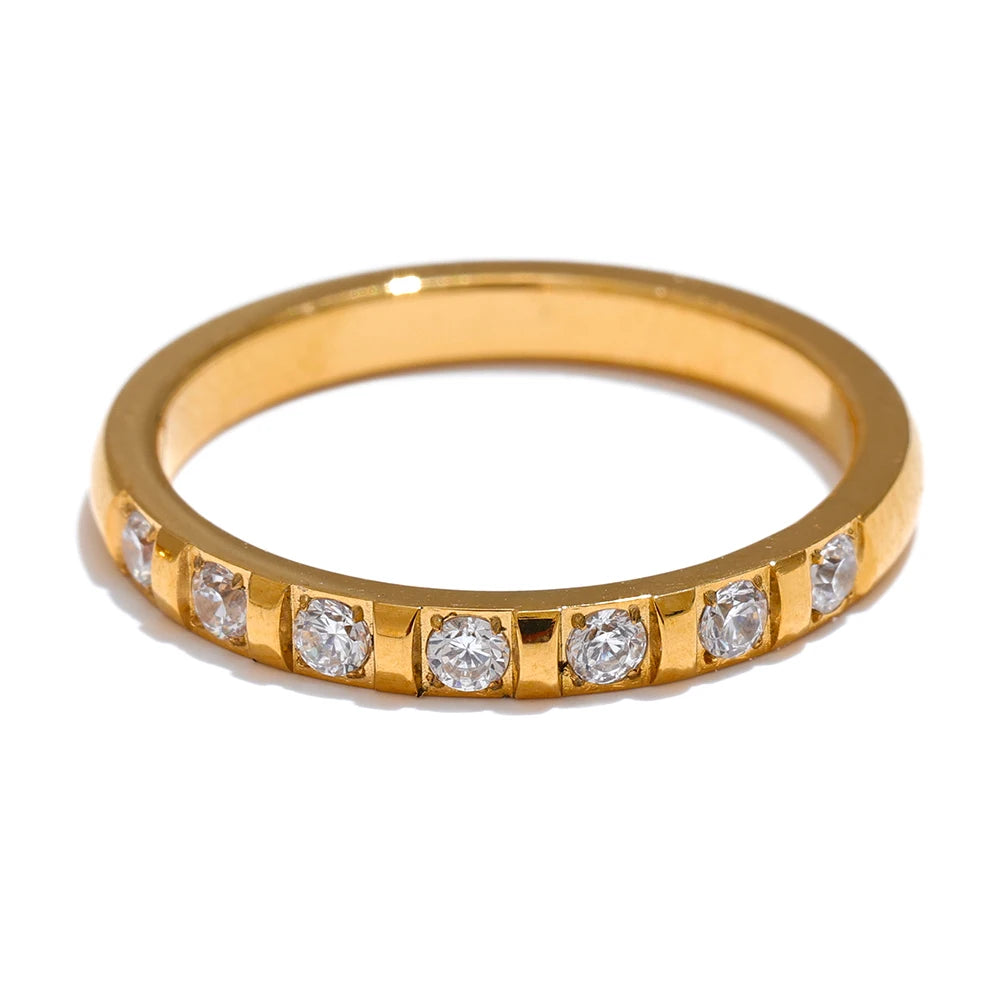 Anel porta aliança, folheado em ouro 18k