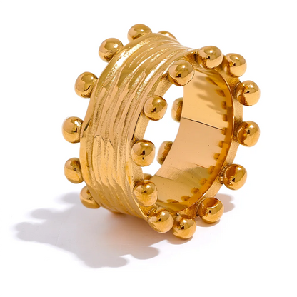 Anel Fashion, folheado em ouro 18k