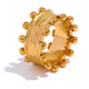 Anel Fashion, folheado em ouro 18k