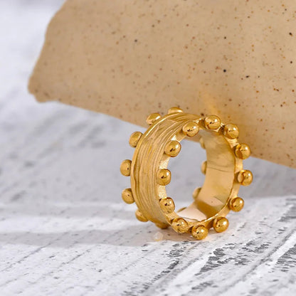 Anel Fashion, folheado em ouro 18k