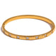 Yhpup Stylish Cubic Zirconia Stainless Steel Wrist Bangle Bracelet 18K Gold Plated Waterproof Jewelry for Women Charm Fashion