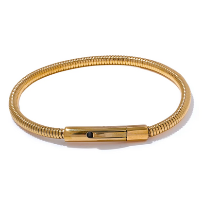 Pulseira Bangle, folheado em ouro 18k