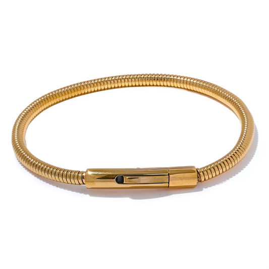 Pulseira Bangle, folheado em ouro 18k