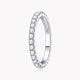 Anel Aliança Moissanite, Ouro Branco 18K