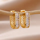 Brinco Click Cravejado folheado em Ouro 18K