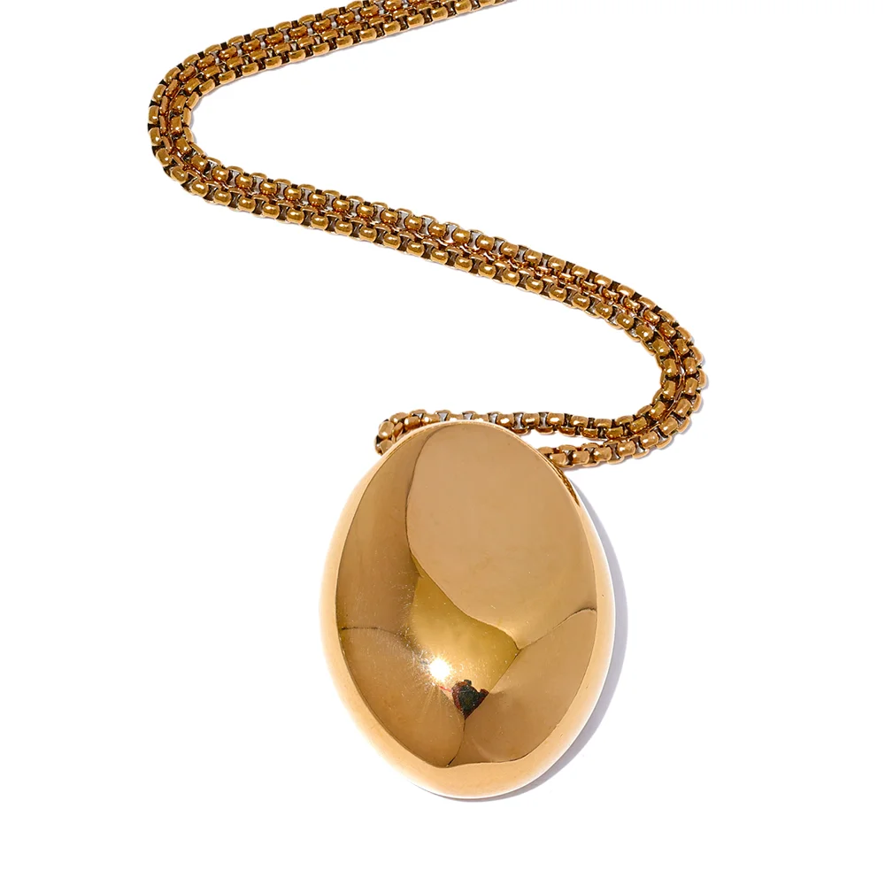 Colar com pingente Oval Longo