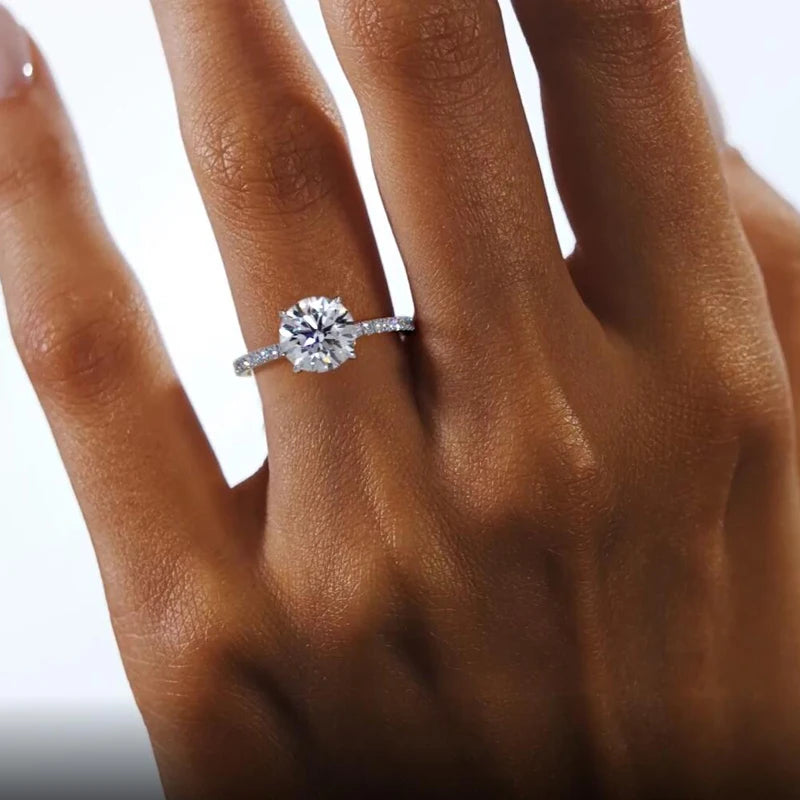 Anel Solitário Moissanite