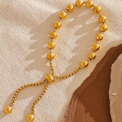 Pulseira de Bolinhas, folheado em ouro 18K