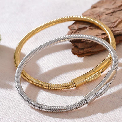 Pulseira Bangle, folheado em ouro 18k