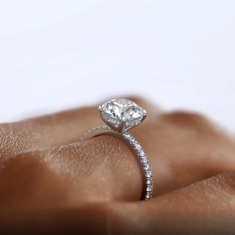 Anel Solitário Moissanite