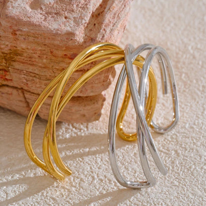 Bracelete Triplo, folheado em ouro 18K