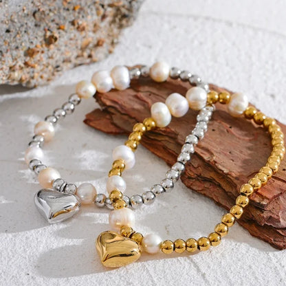 Pulseira mini Esfera com Pingente Coração