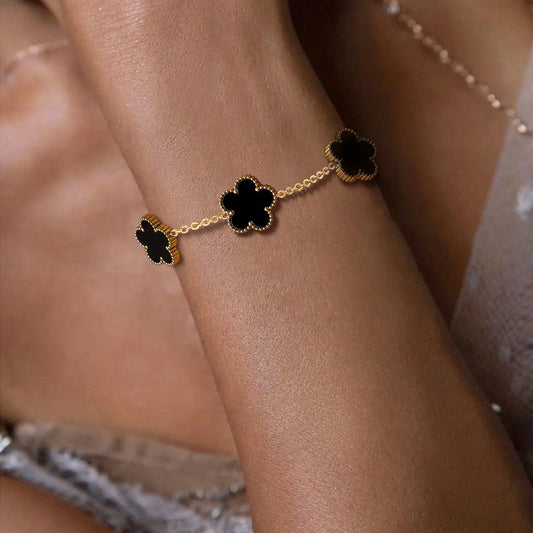Pulseira Trevo Folheada em ouro 18K - COMPRE 1 LEVE 2 - Mais Frete Grátis