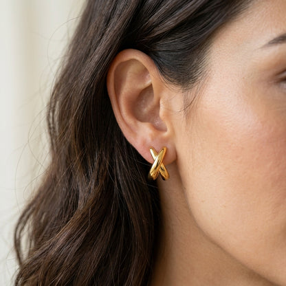 Brinco Riviera Folheado em Ouro 18k