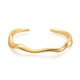 Bracelete Minimalista Design Irregular Folheado em ouro 18k
